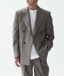 INTERSECTION（インターセッション）の「オーバーサイズピークドラペルダブルジャケット[KHAKISH GREY]（テーラードジャケット）」