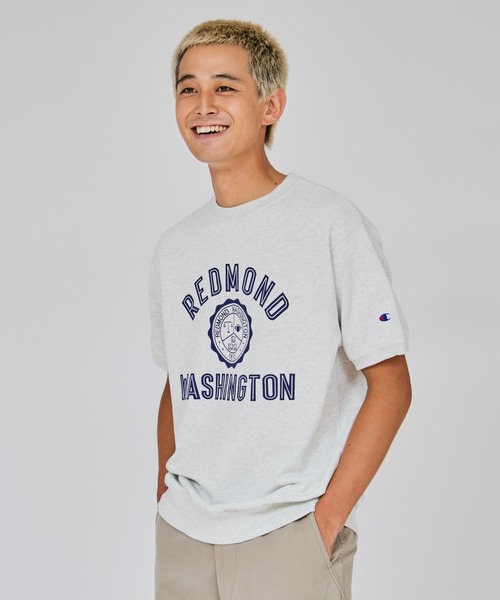 Champion（チャンピオン）の「【Champion/チャンピオン】メンズ ベーシック ショートスリーブクルーネックスウェットシャツ（スウェット・メンズ・グレー/ブラック系その他/オートミール/ダークブルー・X-LARGE/LARGE/MEDIUM）」の3枚目の写真