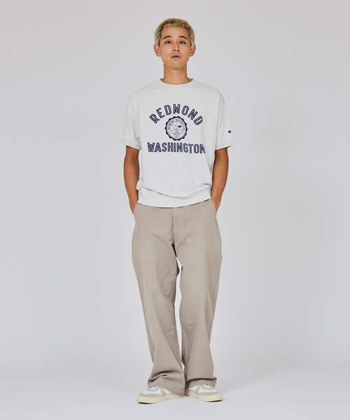 Champion（チャンピオン）の「【Champion/チャンピオン】メンズ ベーシック ショートスリーブクルーネックスウェットシャツ（スウェット・メンズ・グレー/ブラック系その他/オートミール/ダークブルー・X-LARGE/LARGE/MEDIUM）」の5枚目の写真