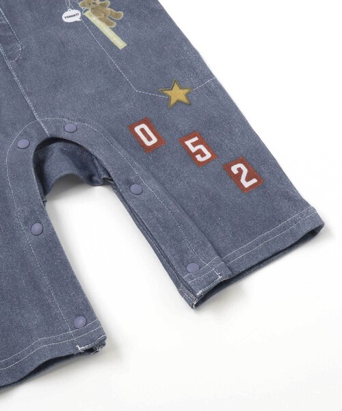 SLAP SLIP BABY（スラップスリップベビー）の「アニマルクマさんストライプサロペット重ね着風プリントロンパースベビー(60~80cm)（ロンパース・キッズ・ネイビー/ブルー・60cm/70cm/80ｃｍ）」の11枚目の写真