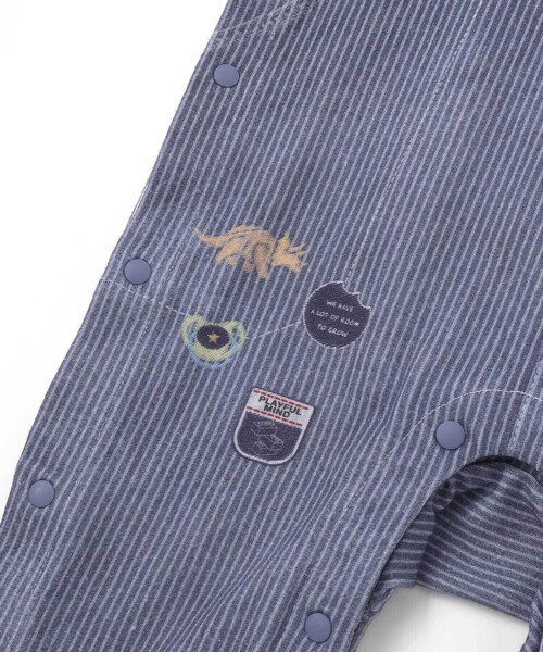 SLAP SLIP BABY（スラップスリップベビー）の「アニマルクマさんストライプサロペット重ね着風プリントロンパースベビー(60~80cm)（ロンパース・キッズ・ネイビー/ブルー・60cm/70cm/80ｃｍ）」の18枚目の写真