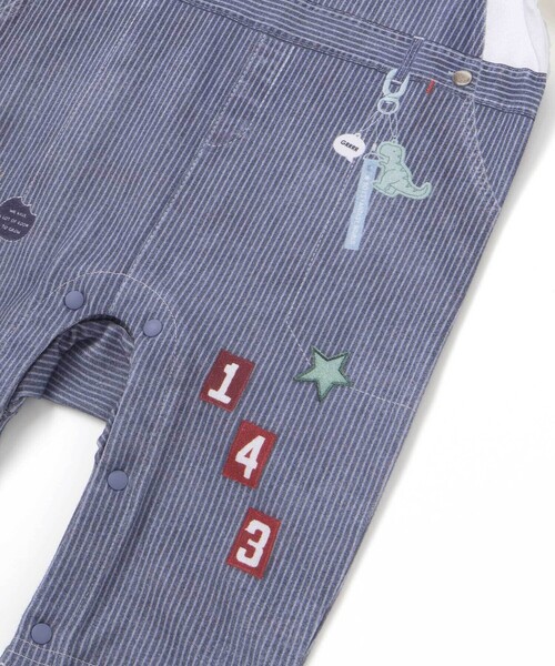 SLAP SLIP BABY（スラップスリップベビー）の「アニマルクマさんストライプサロペット重ね着風プリントロンパースベビー(60~80cm)（ロンパース・キッズ・ネイビー/ブルー・60cm/70cm/80ｃｍ）」の19枚目の写真