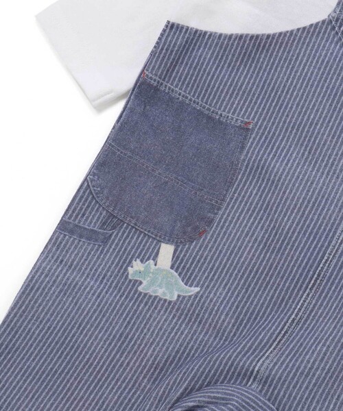 SLAP SLIP BABY（スラップスリップベビー）の「アニマルクマさんストライプサロペット重ね着風プリントロンパースベビー(60~80cm)（ロンパース・キッズ・ネイビー/ブルー・60cm/70cm/80ｃｍ）」の20枚目の写真