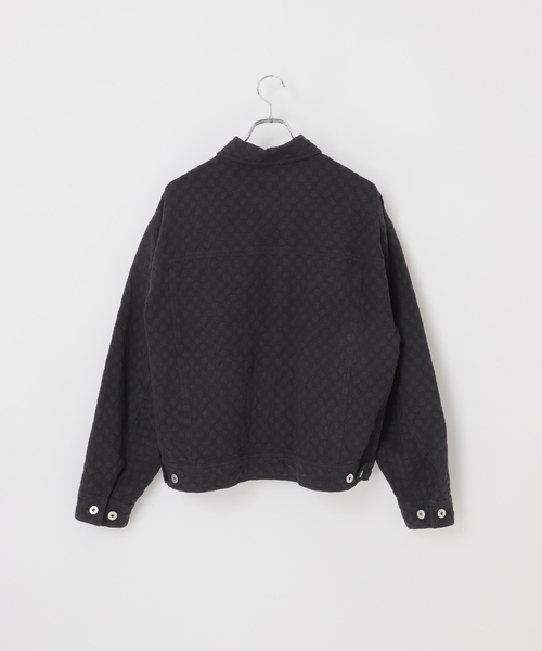 B.C STOCK（ベーセーストック）の「Deux Allures / ドゥ アリュール Lattice-Wave トラッカージャケット（その他アウター・メンズ・ブラック/ベージュ・FREE）」の7枚目の写真