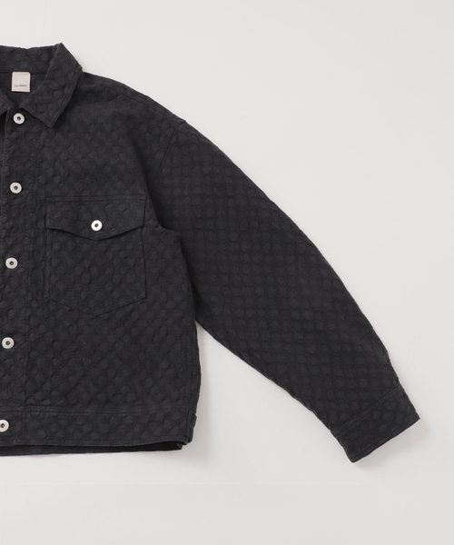 B.C STOCK（ベーセーストック）の「Deux Allures / ドゥ アリュール Lattice-Wave トラッカージャケット（その他アウター・メンズ・ブラック/ベージュ・FREE）」の8枚目の写真