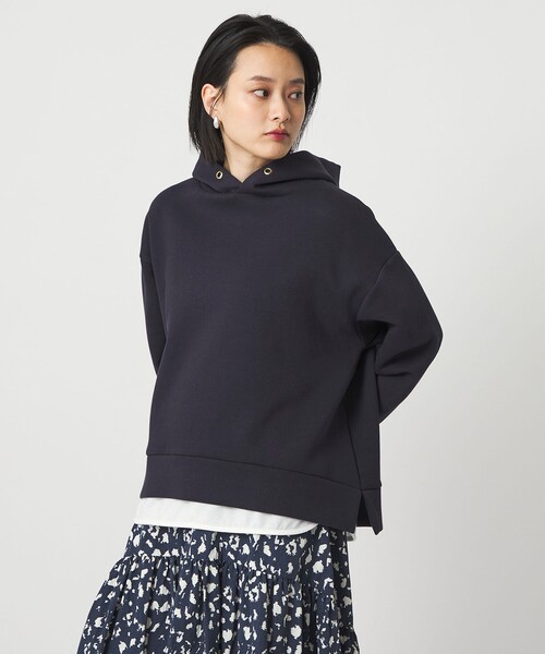 A DAY IN THE LIFE UNITED ARROWS(アデイインザライフユナイテッドアローズ)の「ダンボールニット パーカー<A DAY IN THE LIFE>(パーカー・レディース・ネイビー/シャーベット/グレー系・FREE)」の4枚目の写真