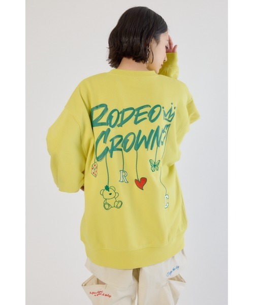 RODEO CROWNS WIDE BOWL（ロデオクラウンズワイドボウル）の「Dangling Charmsスウェット（スウェット・レディース・杢グレー/イエロー/ライトピンク/ブラック・MEDIUM/LARGE）」の17枚目の写真
