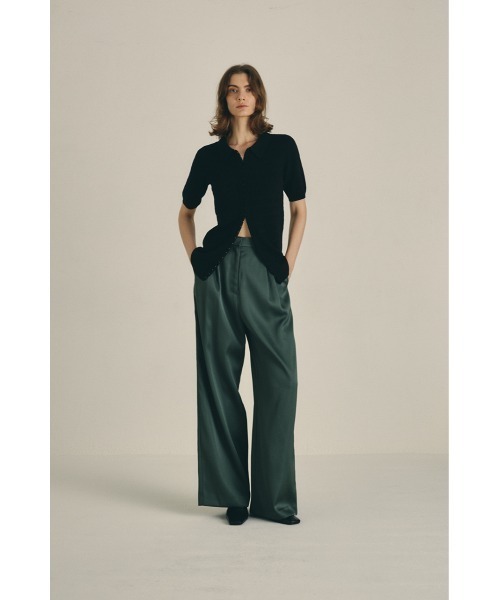 RIM.ARK(リムアーク)の「Hook design fit tops ホックデザインフィットトップス(ニット/セーター・レディース・ブラック/アイボリー/ブルー/グレー・FREE)」の13枚目の写真