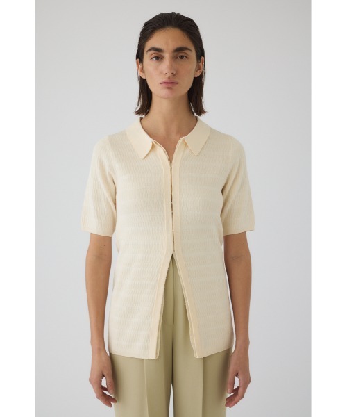 RIM.ARK(リムアーク)の「Hook design fit tops ホックデザインフィットトップス(ニット/セーター・レディース・ブラック/アイボリー/ブルー/グレー・FREE)」の21枚目の写真