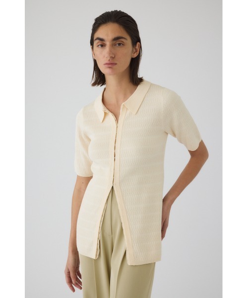 RIM.ARK(リムアーク)の「Hook design fit tops ホックデザインフィットトップス(ニット/セーター・レディース・ブラック/アイボリー/ブルー/グレー・FREE)」の19枚目の写真