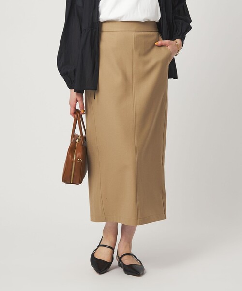 green label relaxing（グリーンレーベルリラクシング）の「【WEB限定】［size SHORT/TALLあり］オルマイ タイト スカート（スカート・レディース・ダークグレー/ベージュ/オフホワイト/ブラック/ブラウン・TALL/FREE/SHORT）」の5枚目の写真