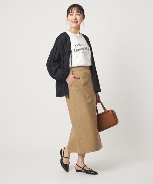 green label relaxing（グリーンレーベルリラクシング）の「【WEB限定】［size SHORT/TALLあり］オルマイ タイト スカート（スカート・レディース・ダークグレー/ベージュ/オフホワイト/ブラック/ブラウン・TALL/FREE/SHORT）」の7枚目の写真
