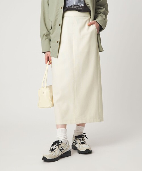 green label relaxing（グリーンレーベルリラクシング）の「【WEB限定】［size SHORT/TALLあり］オルマイ タイト スカート（スカート・レディース・ダークグレー/ベージュ/オフホワイト/ブラック/ブラウン・TALL/FREE/SHORT）」の9枚目の写真