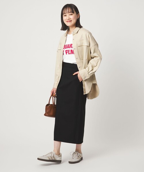 green label relaxing（グリーンレーベルリラクシング）の「【WEB限定】［size SHORT/TALLあり］オルマイ タイト スカート（スカート・レディース・ダークグレー/ベージュ/オフホワイト/ブラック/ブラウン・TALL/FREE/SHORT）」の20枚目の写真