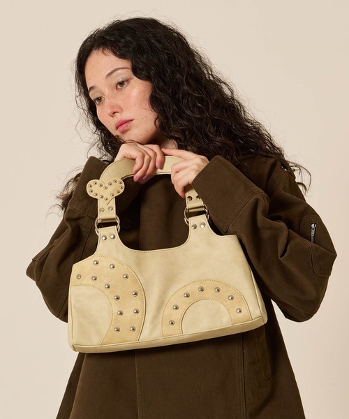 TINA：JOJUN（ティーナジョジュン）の「パッチワーク ハンドバッグ TINA：JOJUN（ハンドバッグ・レディース・ベージュ/ピンク・F）」の9枚目の写真