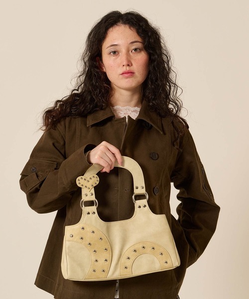 TINA：JOJUN（ティーナジョジュン）の「パッチワーク ハンドバッグ TINA：JOJUN（ハンドバッグ・レディース・ベージュ/ピンク・F）」の10枚目の写真