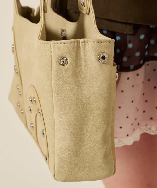 TINA：JOJUN（ティーナジョジュン）の「パッチワーク ハンドバッグ TINA：JOJUN（ハンドバッグ・レディース・ベージュ/ピンク・F）」の15枚目の写真