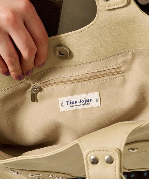 TINA：JOJUN（ティーナジョジュン）の「パッチワーク ハンドバッグ TINA：JOJUN（ハンドバッグ・レディース・ベージュ/ピンク・F）」の17枚目の写真