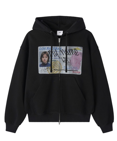 OY(オーワイ)の「『OY/オーワイ』FAKE LICENSE HOODIE ZIP UP/フェイクライセンスジップアップパーカー(パーカー・メンズ・ブラック/グレー・L/M)」の15枚目の写真