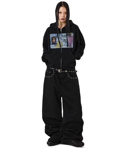 OY(オーワイ)の「『OY/オーワイ』FAKE LICENSE HOODIE ZIP UP/フェイクライセンスジップアップパーカー(パーカー・メンズ・ブラック/グレー・L/M)」の6枚目の写真