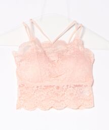 Revo.（レボ）の「【パッド付き】クロス ストラップ スカラップ フラワー レース キャミソール ブラトップ（キャミソール）」