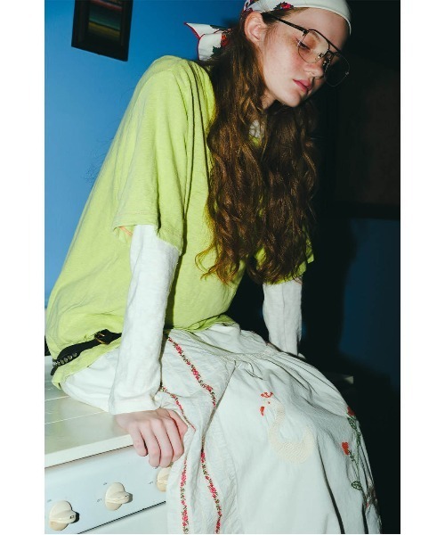 GO TO HOLLYWOOD(ゴートゥーハリウッド)の「Sheeting Switched Design Skirt(スカート・レディース・ホワイト・L)」の1枚目の写真