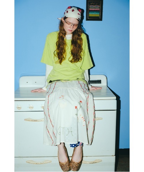 GO TO HOLLYWOOD(ゴートゥーハリウッド)の「Sheeting Switched Design Skirt(スカート・レディース・ホワイト・L)」の4枚目の写真