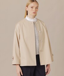 MACKINTOSH LONDON（マッキントッシュ ロンドン）の「【婦人画報4月号掲載】【ROSLEY/ロズリー】ウエザーコットンノーカラーショートコート（ノーカラーコート）」