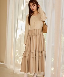 mysty woman | キャミワンピースカーデSET 658144(ワンピース)