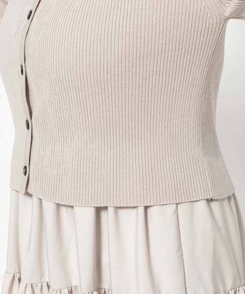 mysty woman（ミスティウーマン）の「キャミワンピースカーデSET 658144（ワンピース・レディース・ブラック/ライトベージュ/ライトグレー・FREE）」の18枚目の写真