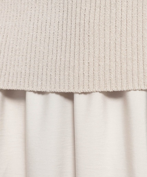 mysty woman（ミスティウーマン）の「キャミワンピースカーデSET 658144（ワンピース・レディース・ブラック/ライトベージュ/ライトグレー・FREE）」の6枚目の写真