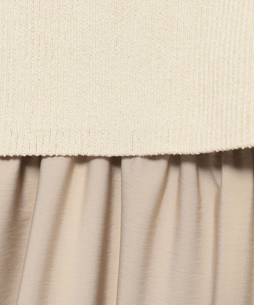 mysty woman（ミスティウーマン）の「キャミワンピースカーデSET 658144（ワンピース・レディース・ブラック/ライトベージュ/ライトグレー・FREE）」の7枚目の写真