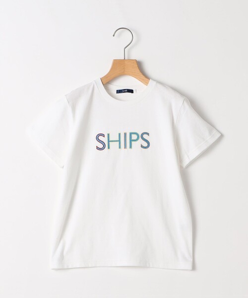 SHIPS(シップス)の「SHIPS KIDS:80~90cm / SHIPS ロゴ 半袖Tシャツ(Tシャツ/カットソー・キッズ・ホワイト系/カーキ/ネイビー/ホワイト/ライトホワイト・80/90)」の3枚目の写真