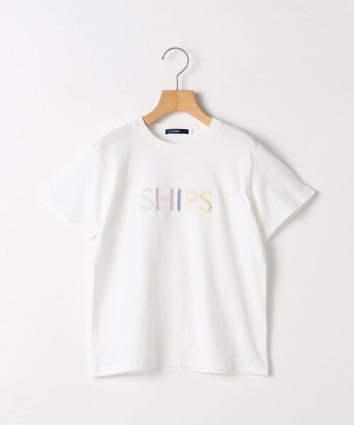 SHIPS(シップス)の「SHIPS KIDS:80~90cm / SHIPS ロゴ 半袖Tシャツ(Tシャツ/カットソー・キッズ・ホワイト系/カーキ/ネイビー/ホワイト/ライトホワイト・80/90)」の1枚目の写真