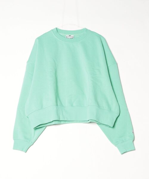 PRO CLUB (プロクラブ)の「【T17】【PRO CLUB/プロクラブ】OVERSIZED FIT CREW SWEAT(スウェット・レディース・ブラック/ミント・SMALL)」の2枚目の写真
