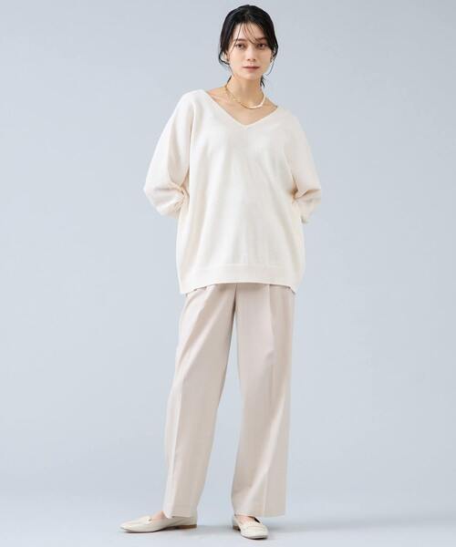 Liesse(リエス)の「レースアップニット(ニット/セーター・レディース・ブラウン/アイボリー/チャコールグレー・FREE)」の6枚目の写真