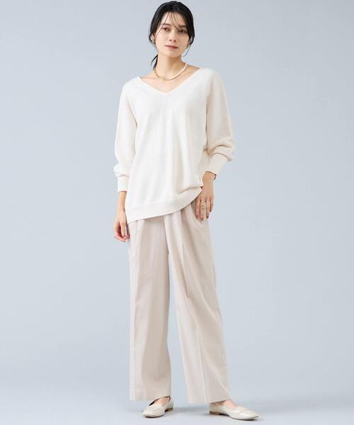 Liesse(リエス)の「レースアップニット(ニット/セーター・レディース・ブラウン/アイボリー/チャコールグレー・FREE)」の7枚目の写真