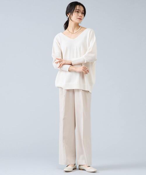 Liesse(リエス)の「レースアップニット(ニット/セーター・レディース・ブラウン/アイボリー/チャコールグレー・FREE)」の8枚目の写真