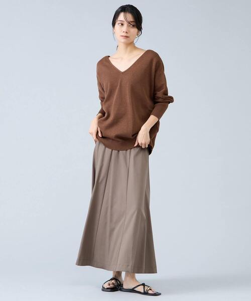 Liesse(リエス)の「レースアップニット(ニット/セーター・レディース・ブラウン/アイボリー/チャコールグレー・FREE)」の13枚目の写真