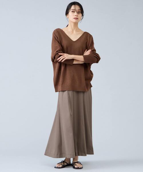 Liesse(リエス)の「レースアップニット(ニット/セーター・レディース・ブラウン/アイボリー/チャコールグレー・FREE)」の14枚目の写真