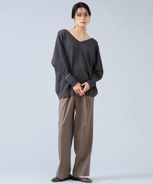 Liesse(リエス)の「レースアップニット(ニット/セーター・レディース・ブラウン/アイボリー/チャコールグレー・FREE)」の19枚目の写真