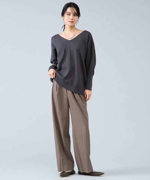 Liesse(リエス)の「レースアップニット(ニット/セーター・レディース・ブラウン/アイボリー/チャコールグレー・FREE)」の20枚目の写真