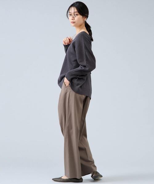 Liesse(リエス)の「レースアップニット(ニット/セーター・レディース・ブラウン/アイボリー/チャコールグレー・FREE)」の22枚目の写真