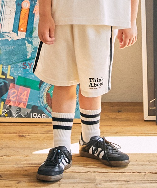 GENERATOR(ジェネレーター)の「ジェネレーター ラインショートパンツ(その他パンツ・キッズ・ホワイト/ブラック・L/XL)」の1枚目の写真