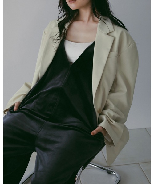 Velour Vneck Combinaison（つなぎ/オールインワン）｜anuke