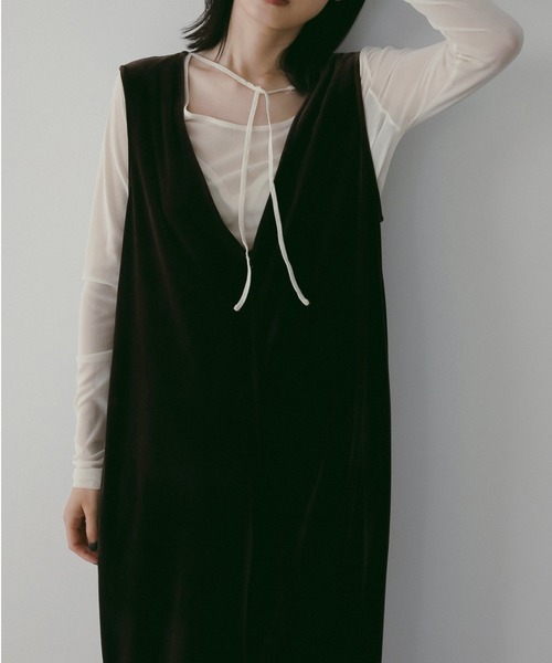 Velour Vneck Combinaison（つなぎ/オールインワン）｜anuke