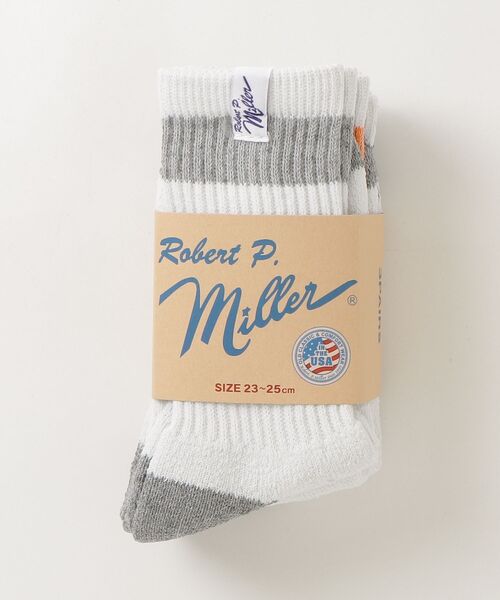 MILLER(ミラー)の「"02"≪Robert P. Miller≫3足セット ライン クルーソックス(ソックス/靴下・メンズ・ホワイト系1/ホワイト系2・25~27cm/23~25cm)」の12枚目の写真