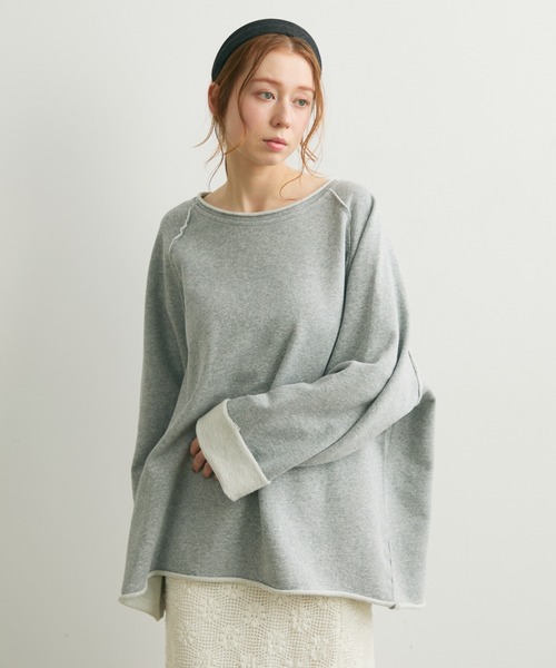Crisp(クリスプ)の「カットオフラグランオーバースウェット(スウェット・レディース・ホワイト/グレー/ブラウン・FREE)」の13枚目の写真