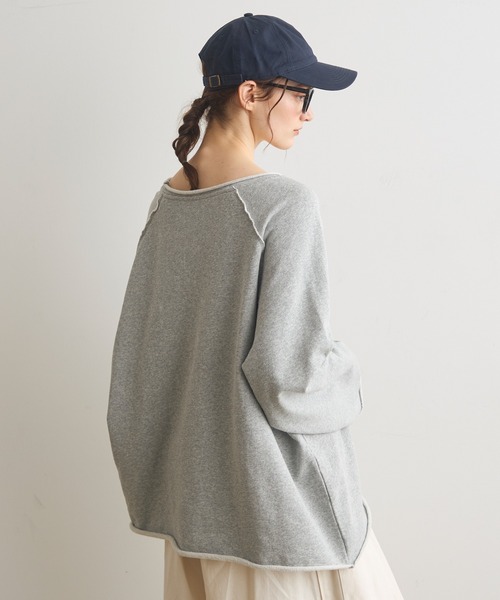 Crisp(クリスプ)の「カットオフラグランオーバースウェット(スウェット・レディース・ホワイト/グレー/ブラウン・FREE)」の9枚目の写真