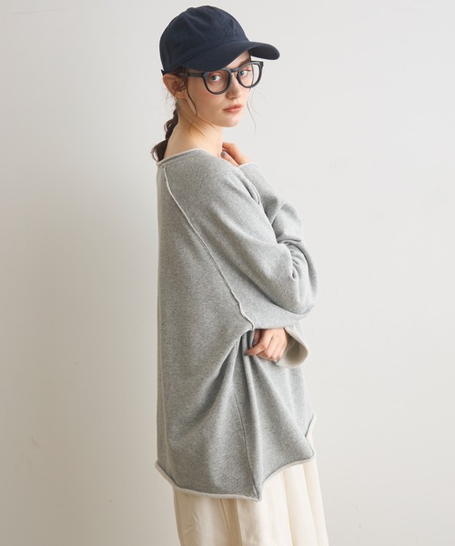 Crisp(クリスプ)の「カットオフラグランオーバースウェット(スウェット・レディース・ホワイト/グレー/ブラウン・FREE)」の10枚目の写真